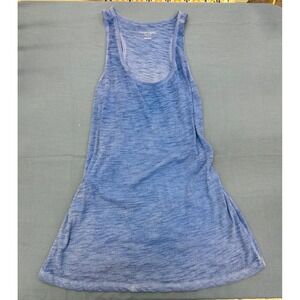 Liz Lange Maternit ~ Blue Space Dye Tank Top Scoop Neck Sleeveless Large